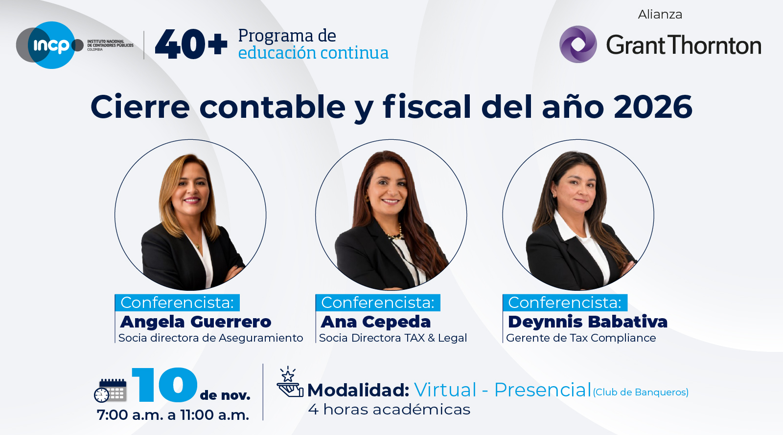 Cierre contable y fiscal del año 2026 - Presencial